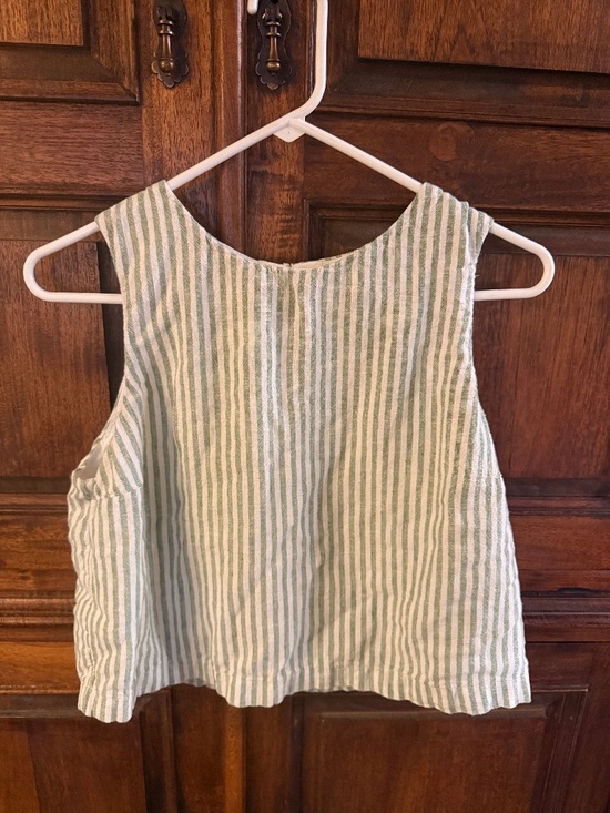 Abercrombie & Fitch Tops - Abercrombie &Fitch green and white striped crop tank